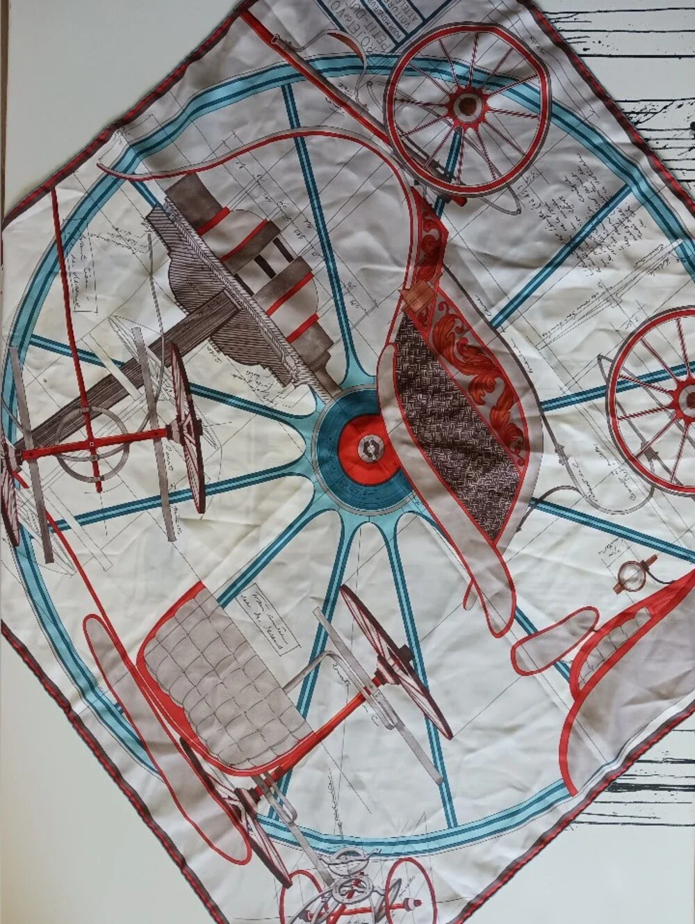 Hermes Project Voture 90 Silk Scarf 35" - Picture 4 of 15